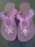 Chinelo Roxo decorado